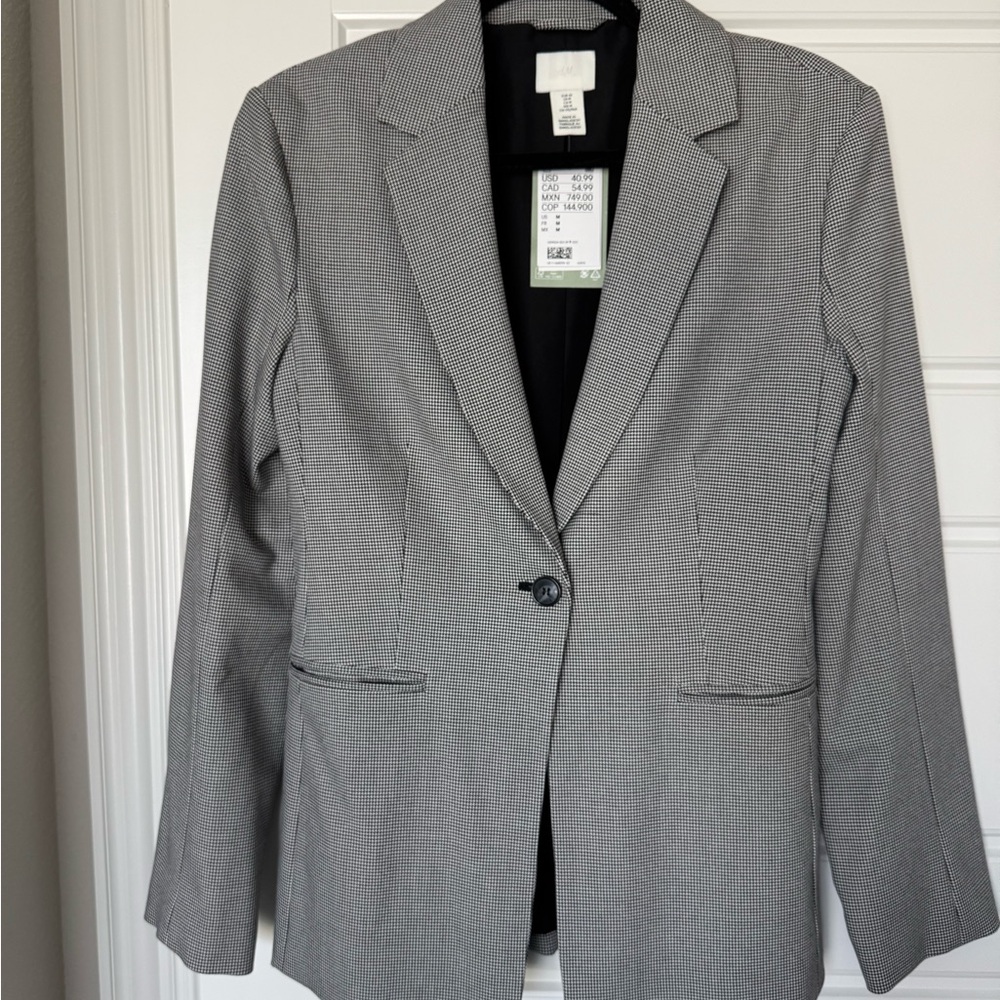 H&M Classic Black and White Blazer